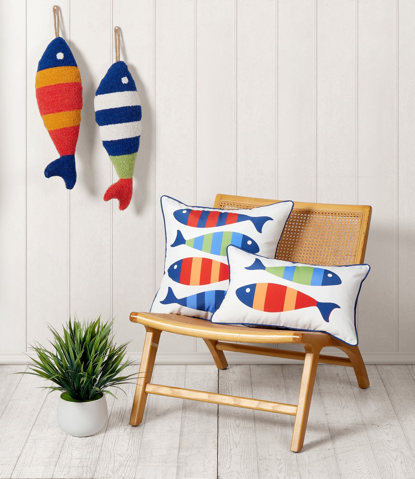 Picket Fish Square Printed Pillow