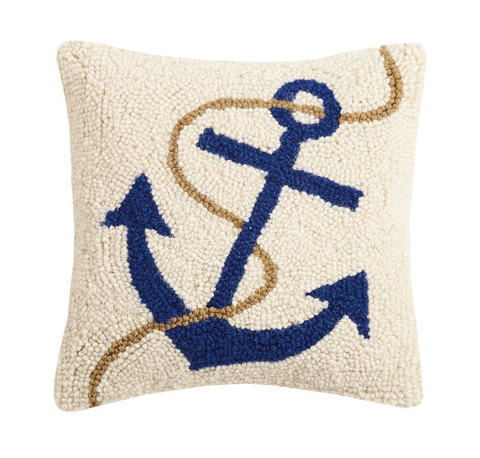 Anchor and Rope Hook Pillow