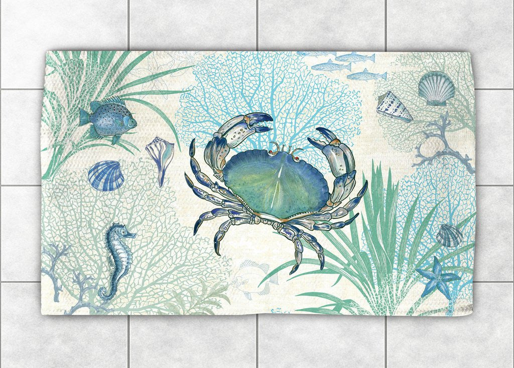 Blue Crab Accent Rug