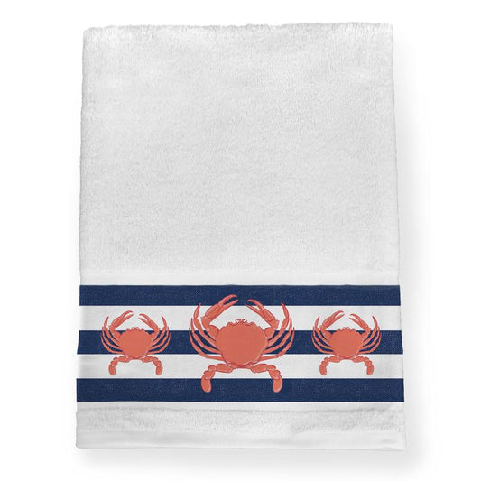 Crab Stripe Bath Towel