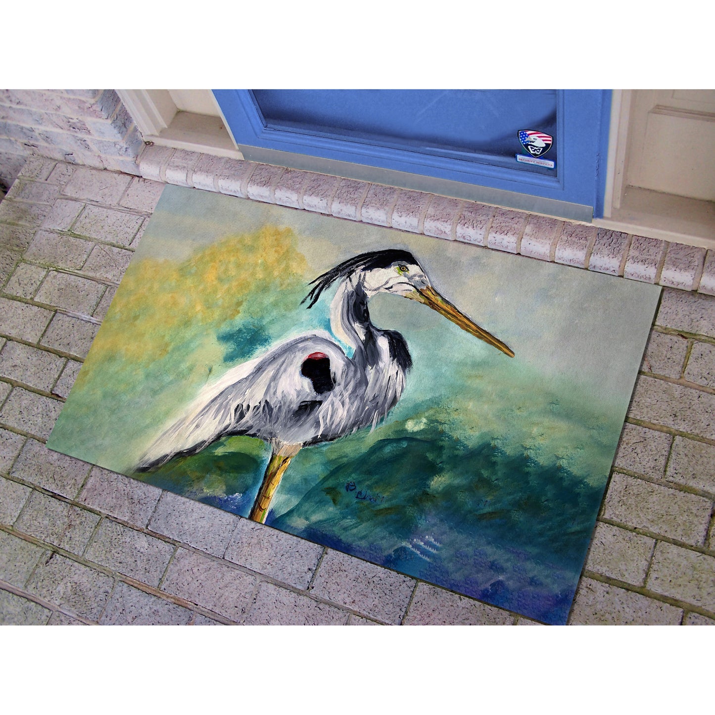 Betsy’s Blue Heron Doormat