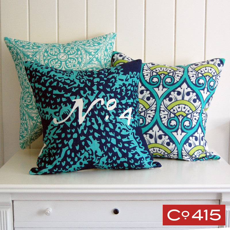 Spade Ogee Pillow - Ocean