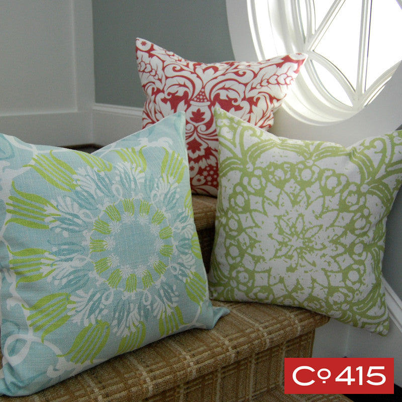 Large Damask Pillow - Watermelon