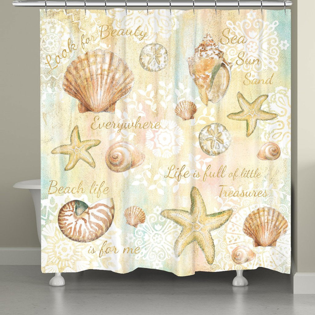 Golden Treasures Shower Curtain