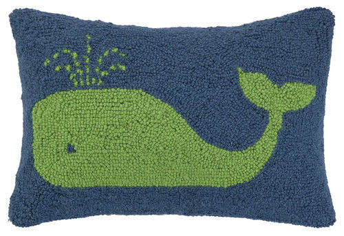 Green Whale Hook Pillow