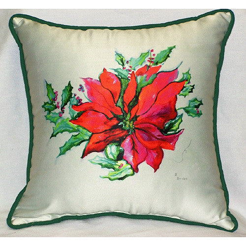 Poinsettia Pillow Indoor/Outdoor