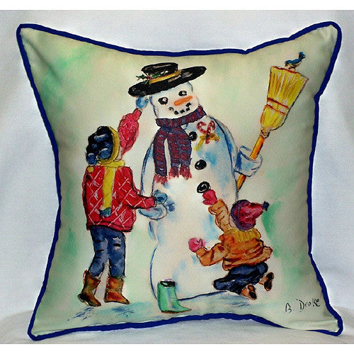 Snowman Large Pillow Indoor/Outdoor Pillow