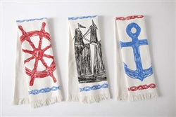 Maritime Sketch Hand Towel Set - Multi