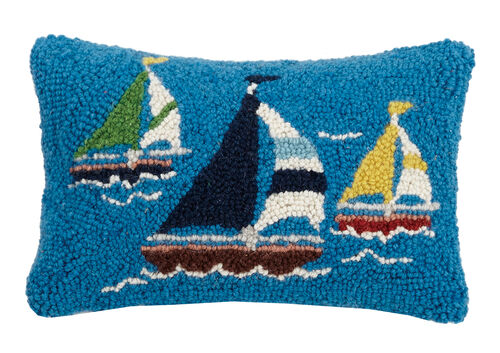 Sailboat Trio Hook Pillow – Coastal Style Gifts