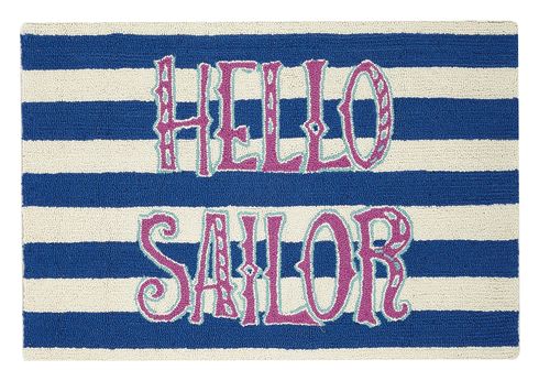Hello Sailor Hook Rug