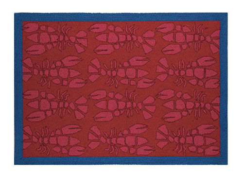 Pink Lobster Hook Rug