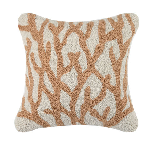 Coral Tan Hook Pillow