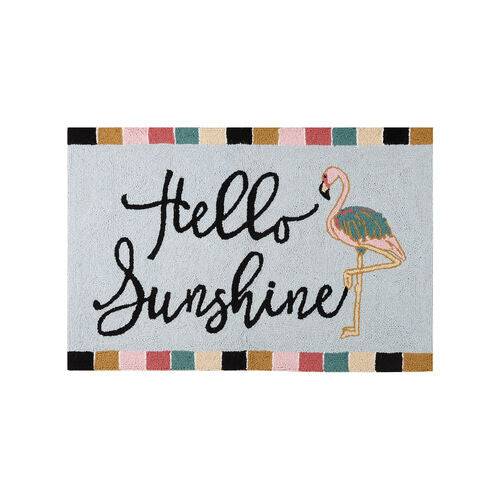 Flamingo Hello Sunshine Hook Rug