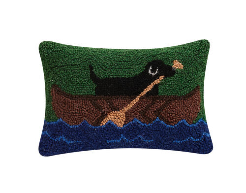 Lab in Canoe Hook Pillow