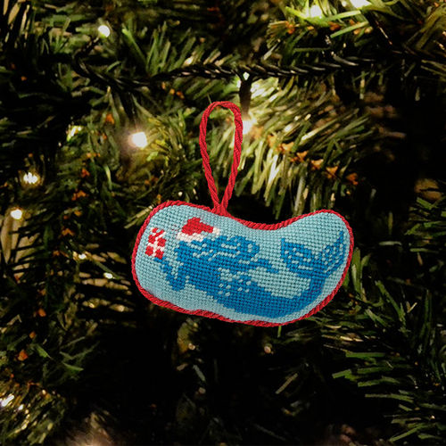 Xmas Mermaid Needlepoint Ornament