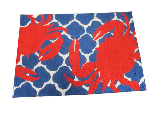 Red Crab Hook Rug