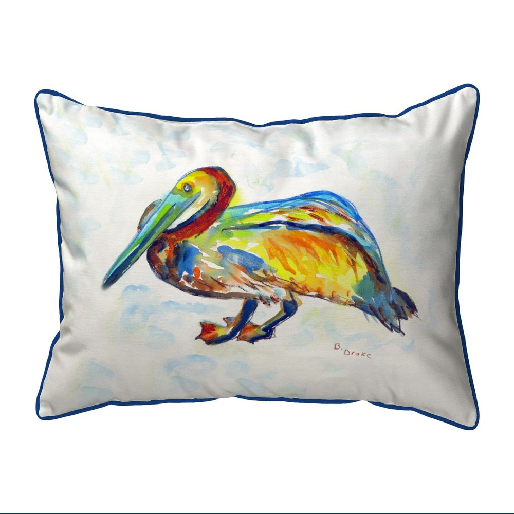 Betsy Drake Gertrude Pelican Small Pillow 11"x 14"