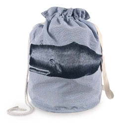 Moby Seersucker Duffle Laundry Bag - Ink