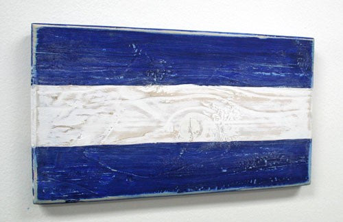 Nautical Wood Signal Flag- J (Juliet)