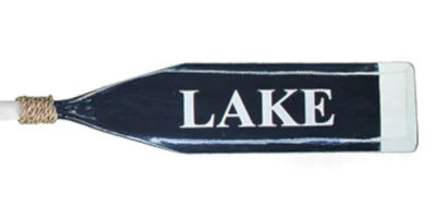 Paddle Wood Rope 5'5"L - White/Navy "LAKE"