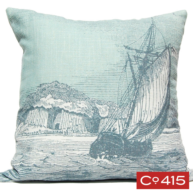 Full Sail Engraving Pillow - Silverberry