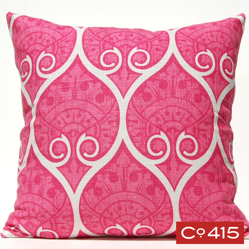 Spade Ogee Pillow - Pink