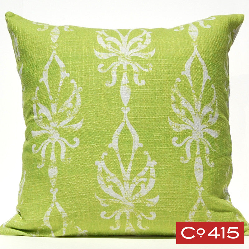 Flourish Ogee Pillow - Green