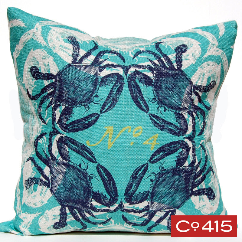 Crab Pillow - Ocean