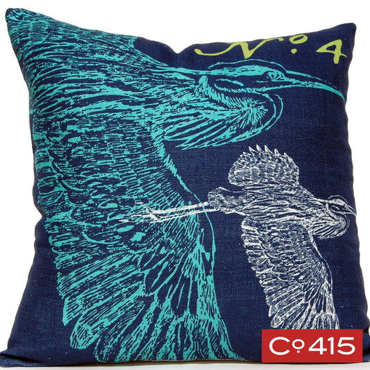 Heron Pillow - Ocean
