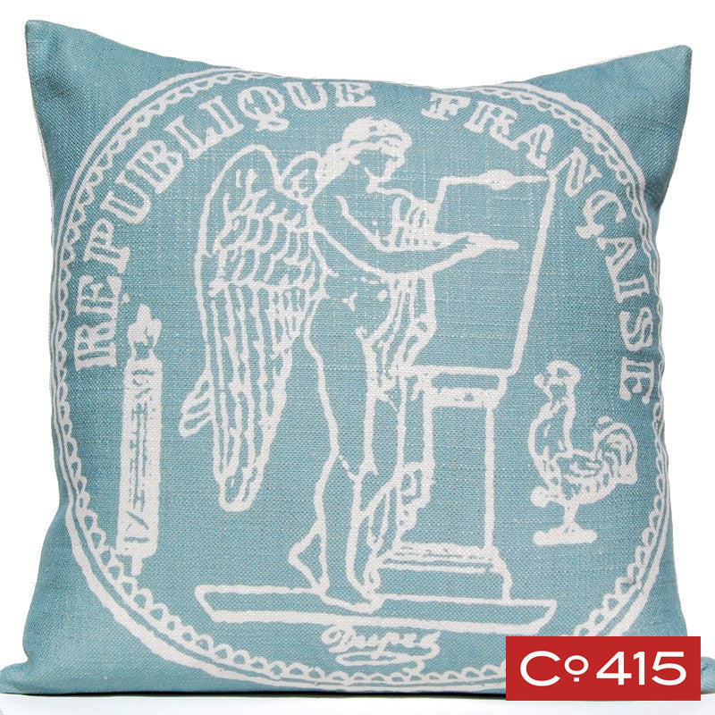 French Coin Pillow - Silverberry