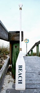 Paddle Wood w/Rope 5'5"L - White/White "BEACH" in Navy