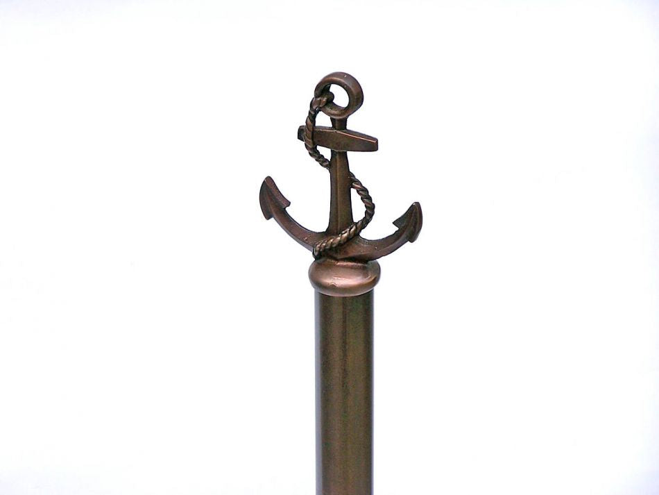 Antique Copper Anchor Extra Toilet Paper Stand 16"