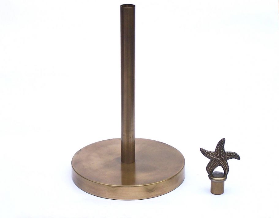 Antique Brass Starfish Extra Toilet Paper Stand 16"