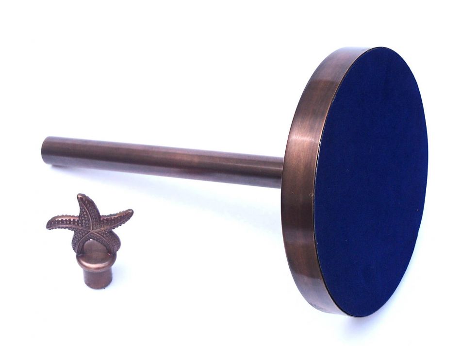 Antique Copper Starfish Extra Toilet Paper Stand 16"