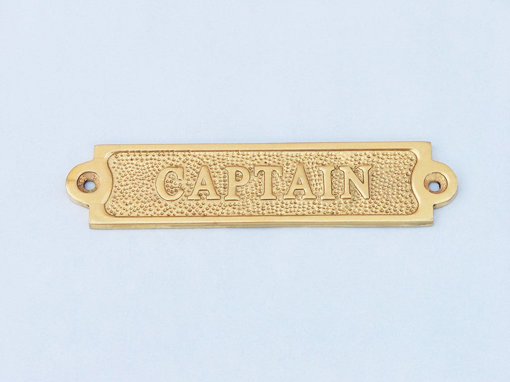 Brass Captain Sign 6"