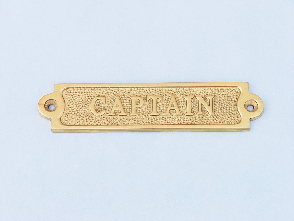 Brass Captain Sign 6"