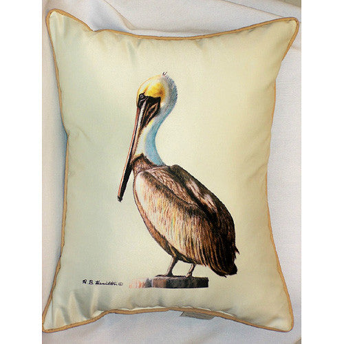 Betsy Drake Pelican Pillow- Indoor/Outdoor