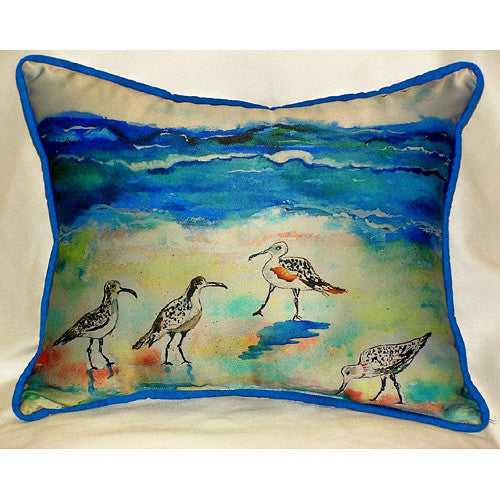 Betsy's Sandpipers Pillow- Indoor/Outdoor