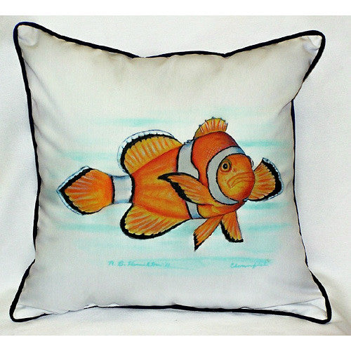 Betsy Drake Clownfish Pillow- Indoor/Outdoor