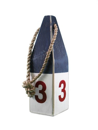 Buoy 12"H - White/Navy #3 in Red