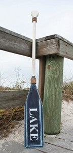 Paddle Wood w/Rope 4'7"L - White/Navy "LAKE"