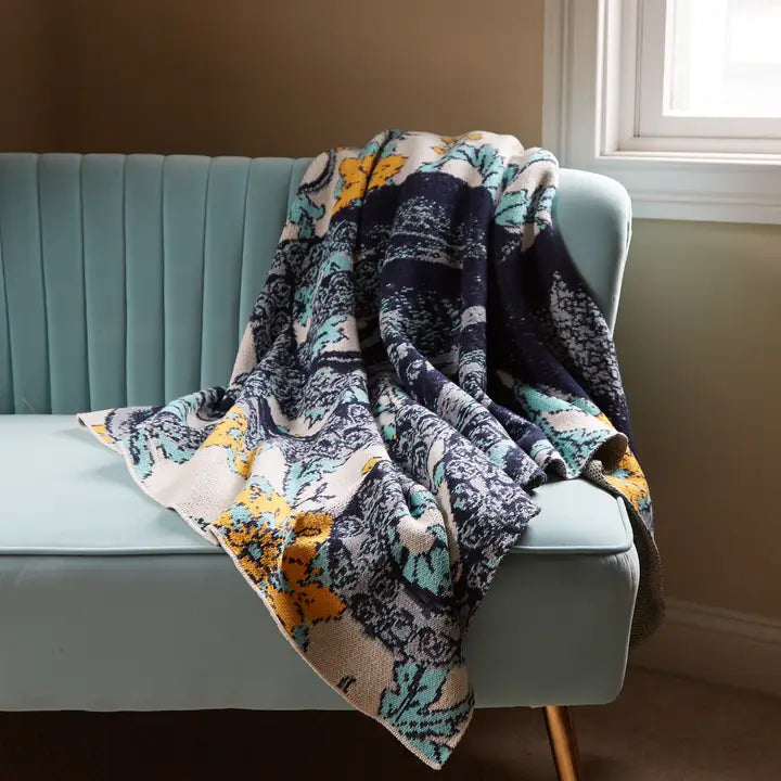 Octopus Vineyard Throw Aqua