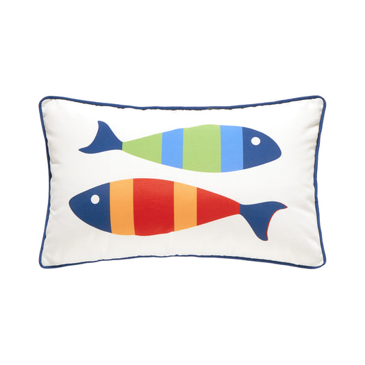 Picket Fish Oblong Printed Pillow