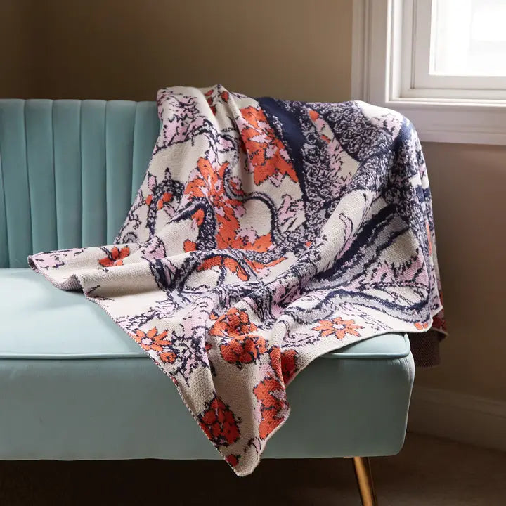 Octopus Vineyard Throw Rosa