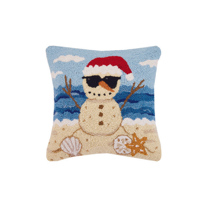 Sandy Snowman Hook Pillow