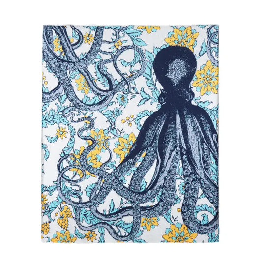 Octopus Vineyard Throw Aqua