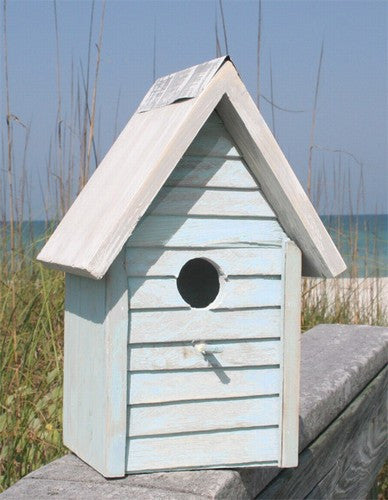 Beach Cottage Birdhouse- Light Blue