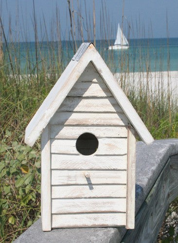 Beach Cottage Birdhouse- White