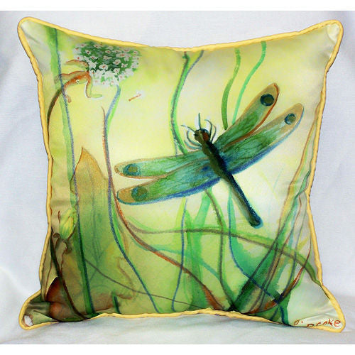 Betsy Drake Dragonfly Pillow- Indoor/Outdoor