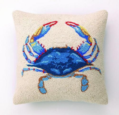 Blue Crab Hook Pillow